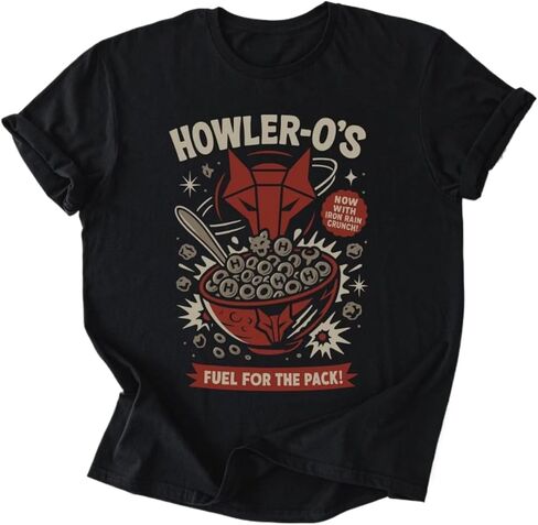 Howler O’s Cereal Parody T-Shirt – Vintage Sci-Fi Inspired Tee for Book & Red Rising Fans in Kuwait