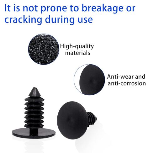 Automotive Bumper Push Pin Clips, 5 Size Car Plastic Rivets Retainer Clips Fasteners Kit Compatible with Most Car Models 100pcs in Saudi Arabia