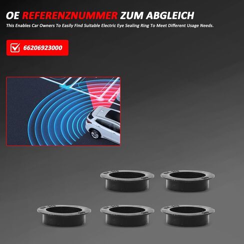 Rear Bumper Parking Sensor Ring for BMW 128i 135i M 228i 230i M235i M240i M2 323i 325i 328i 330i 335i M3 320i Hybrid 3 340i 428i 430i 435i 440i M4 X4 Replacement # 66206923000 (2 PCS) in Saudi Arabia