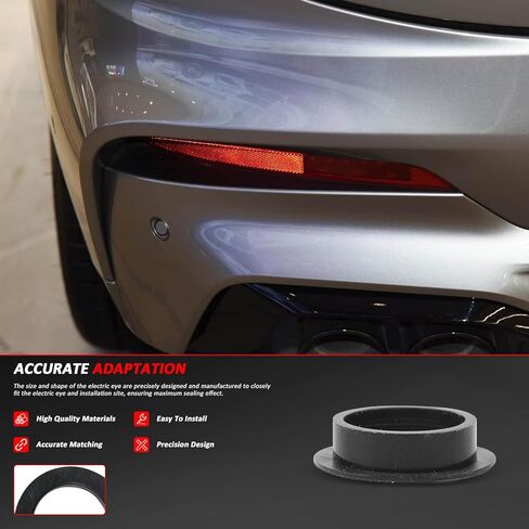 Rear Bumper Parking Sensor Ring for BMW 128i 135i M 228i 230i M235i M240i M2 323i 325i 328i 330i 335i M3 320i Hybrid 3 340i 428i 430i 435i 440i M4 X4 Replacement # 66206923000 (2 PCS) in Saudi Arabia