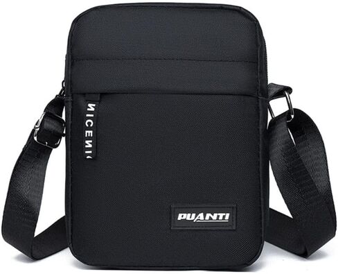 Men Handbag Nylon Portable Casual Shoulder Bag Business Crossbody(Black) in Saudi Arabia
