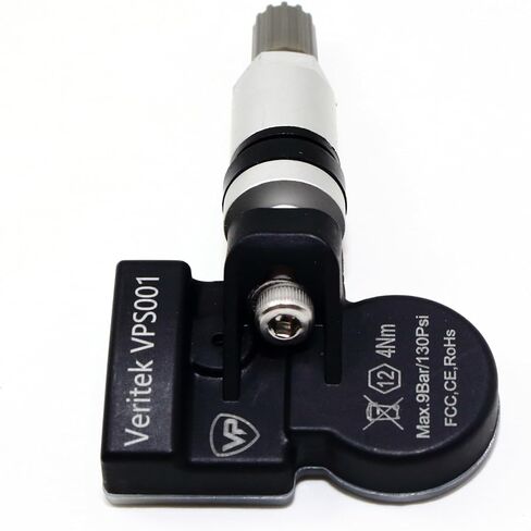 Set of 4 Veritek VPS001 TPMS 433mhz Tire Pressure Sensors for BMW Mini Replaces 36106877937 w/Silver Aluminum Valve Stems Aftermarket Replacement in Saudi Arabia