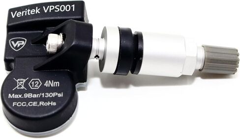 Set of 4 Veritek VPS001 TPMS 433mhz Tire Pressure Sensors for BMW Mini Replaces 36106877937 w/Silver Aluminum Valve Stems Aftermarket Replacement in Saudi Arabia
