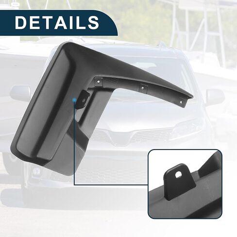 Mud Flap Splash Guard for Toyota Sienna 2012-2016 Durable | Front & Rear Side Mudflaps with Mount Accessor 1 Set in Saudi Arabia