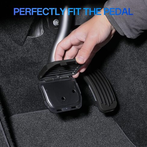 أغطية دواسات لسيارة Tesla Model Y Juniper 2026 2025 / Y 2024 2023، موديل 3 2023، أغطية غاز الفرامل الألومنيوم غير القابلة للانزلاق، ملحقات غطاء وسادات دواسة القدم بدون حفر، أسود in Kuwait