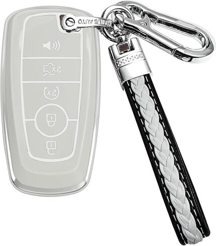 لغطاء Ford Key fob المتوافق مع Edge Explorer Bronco Escape Expedition Maverick Transit Lightning Duty Nautilus Remote Smart Key، حافظة واقية من مادة TPU (وردي) in Kuwait