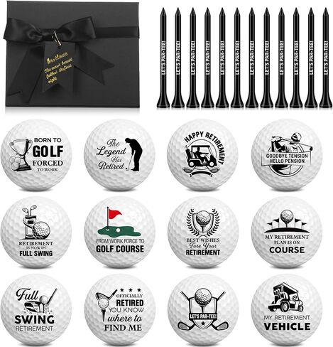 مجموعة من 6 كرات جولف مضحكة لهدايا التقاعد من Arrowbash مع 6 عبوات من تي شيرتات الجولف للأب والزوج وزملاء العمل ولاعبي الجولف ومحبي الجولف هدايا التقاعد in Saudi Arabia