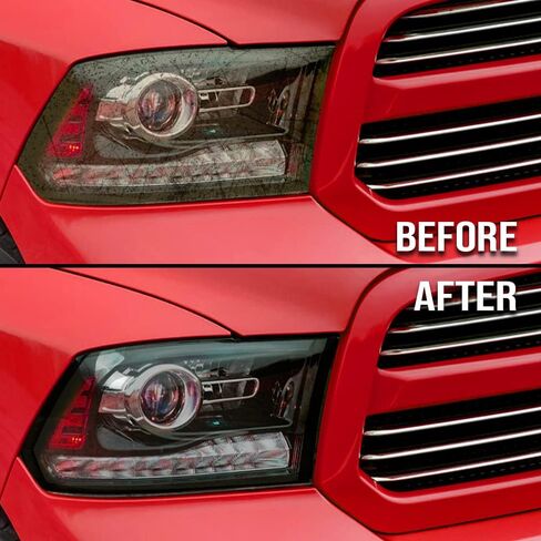 CHEDA Headlight Cover Black Housing Clear Corner Headlight Head Lamps Cover Smokey Compatible with Dodge Ram 1500 2009-2018, 2500 3500 2010, 2500 3500 4500 5500 2011-2018 in Saudi Arabia