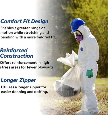 DuPont FC450SGY0002 Safespec 2.0 5.4 مل Tyvek FC غطاء حذاء للاستعمال مرة واحدة مع إغلاق مرن، 17-1/2 بوصة مقاس واحد يناسب الجميع، رمادي in Saudi Arabia