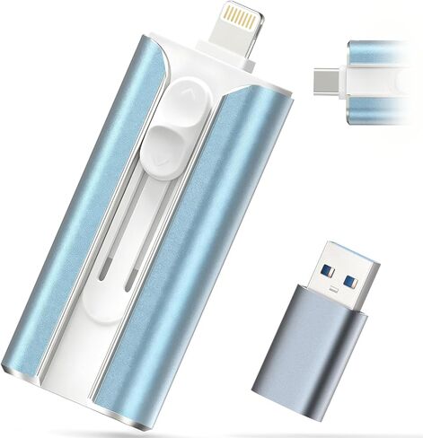 MFI Certified 32GB iphone Flash Drive – Photo Stick and USB Stick Offers Photo/Video Storage, The External Storage Jump Drive is Compatible with iOS, Android, and Pc (Purple)(Available Space: ~28.9GB) in Saudi Arabia