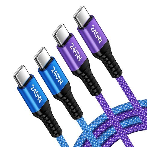 USB C to USB C Cable, [6FT, 2-Pack] 240W C to C Cable Fast Charging Type C Charger Cord USBC to USBC Phone Charger Cable for iPhone 17 16 15 Pro Max, iPad Pro, MacBook Air, Samsung Galaxy S25 S24 S23 in Saudi Arabia