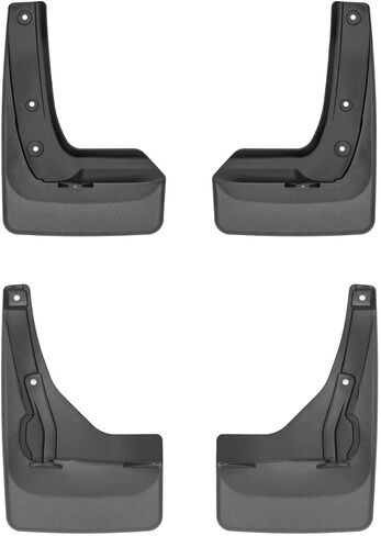 WeatherTech Custom No Drill Splash Guard MudFlaps for Toyota Highlander Hybrid, Highlander, Front & Rear Set (110180-120180), Black in Saudi Arabia