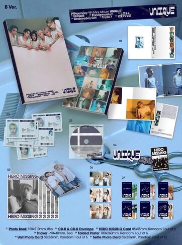 P1Harmony UNIQUE [Photobook B Ver.] 9th Mini Album in Saudi Arabia