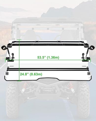 زجاج أمامي قابل للطي 3 في 1 لملحقات Yamaha Wolverine X2 / X4 850 2018-2020، نافذة زجاجية مقاومة للخدش مطلية بطبقة صلبة 1/5 بوصة بولي قابلة للطي بالكامل من الأمام يمكن فتحها وتهويتها ومغلقة in Saudi Arabia