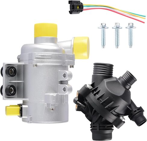 Electric Engine Water Pump w/Thermostat Compatible with BMW 128i 325i 328i 330i 525i 528i 530i X3 X5 Z4, Replace# 11517586925, 11537549476 in Saudi Arabia