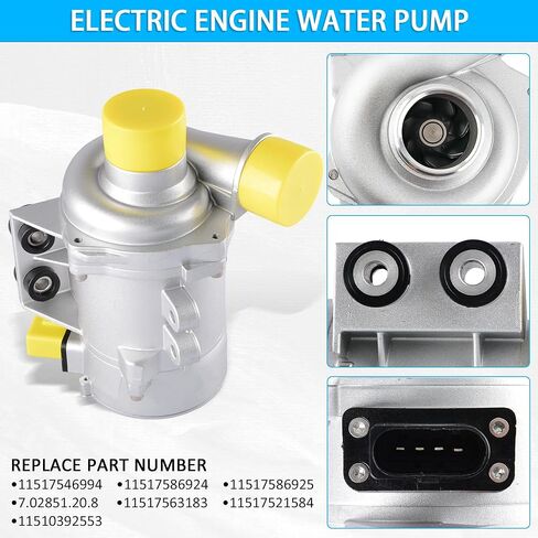 Electric Engine Water Pump w/Thermostat Compatible with BMW 128i 325i 328i 330i 525i 528i 530i X3 X5 Z4, Replace# 11517586925, 11537549476 in Saudi Arabia