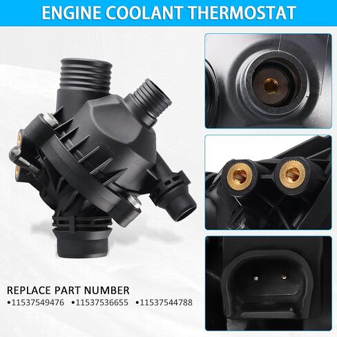 Electric Engine Water Pump w/Thermostat Compatible with BMW 128i 325i 328i 330i 525i 528i 530i X3 X5 Z4, Replace# 11517586925, 11537549476 in Saudi Arabia