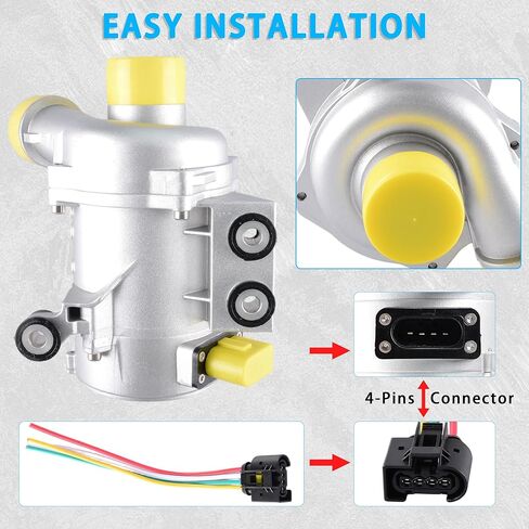 Electric Engine Water Pump w/Thermostat Compatible with BMW 128i 325i 328i 330i 525i 528i 530i X3 X5 Z4, Replace# 11517586925, 11537549476 in Saudi Arabia