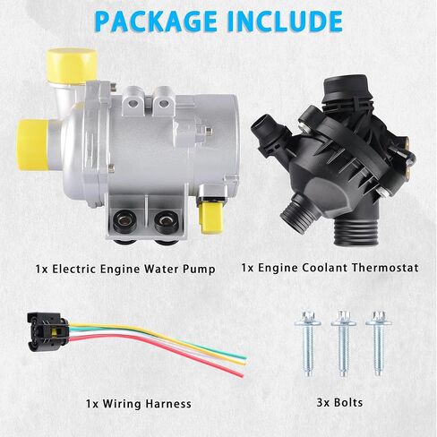 Electric Engine Water Pump w/Thermostat Compatible with BMW 128i 325i 328i 330i 525i 528i 530i X3 X5 Z4, Replace# 11517586925, 11537549476 in Saudi Arabia