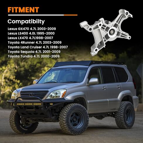 دعامة بكرة مروحة تبريد المحرك متوافقة مع Toyota Tundra 4Runner Sequoia Land Cruiser 1998-2009 4.7L V8 لسيارة Lexus GX470 LS400 LX470 1995-2009 4.0L 4.7L V8 يستبدل 300-804 16307-50012 in Saudi Arabia