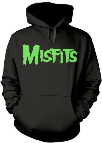 Misfits Glow Jurek Skull Pull Over Hoodie أسود | بضائع مرخصة رسميًا in Saudi Arabia