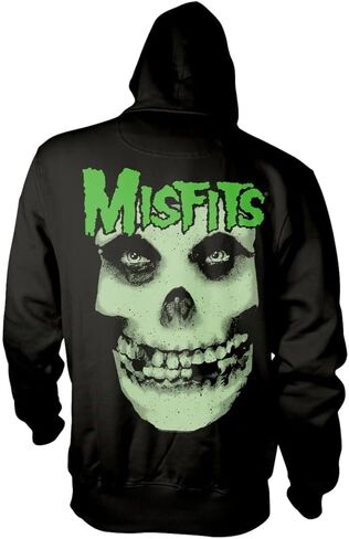 Misfits Glow Jurek Skull Pull Over Hoodie أسود | بضائع مرخصة رسميًا in Saudi Arabia