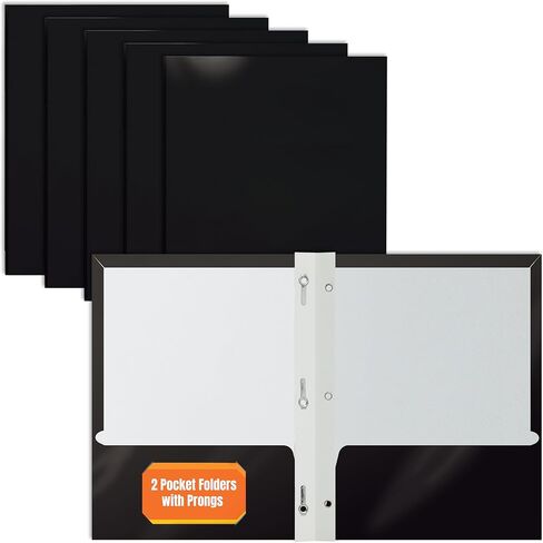 Better Office Products 25-Pack Glossy Purple Paper Folders with Prongs, Letter Size, 8.5 x 11-Inch in Saudi Arabia