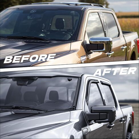 Rain Guards Side Window Visor Vent Outside Mount Fits for Ford F150 Extended Cab/Super Cab 2015-2025 for 2017-2025 F250/350 SuperDuty Super Cab in Kuwait