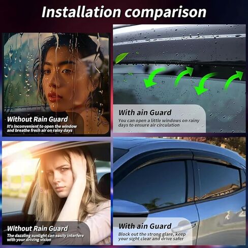 Rain Guards Side Window Visor Vent Outside Mount Fits for Ford F150 Extended Cab/Super Cab 2015-2025 for 2017-2025 F250/350 SuperDuty Super Cab in Kuwait