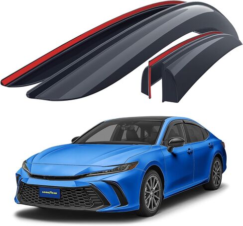 Goodyear Shatterproof Window Deflectors for Toyota Camry 2025-2026 Sedan, Tape-on Rain Guards, Window Visors, Vent Deflector Visor, Car Accessories, 4 pcs. - GY008797 in Kuwait