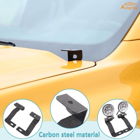 Car Hood Light Mount Brackets Compatible with Ford Ranger 2023-2026, Front Hood LED Spotlight Work Light Mounting Bracket Holder Kit Pillar Pods Hood Hinges Hood Light Bracket Auxiliary Accessories in Saudi Arabia