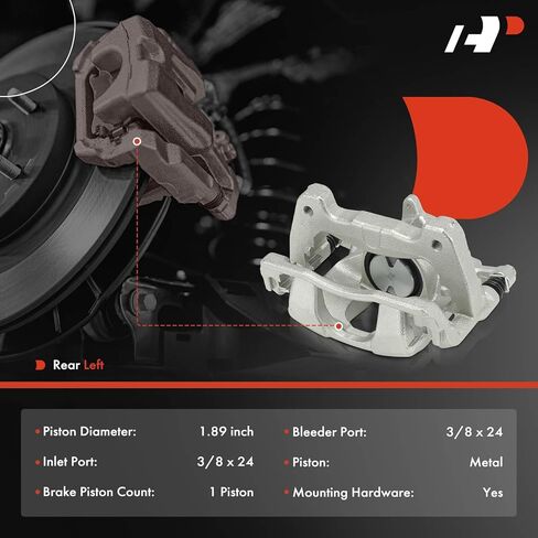 مجموعة فرجار قرص الفرامل A-Premium مع دعامة متوافقة مع مركبات Ford - Transit-150/Transit-250 2020 2021 2022 2023 2024 - جانب السائق الأيسر الخلفي in Saudi Arabia