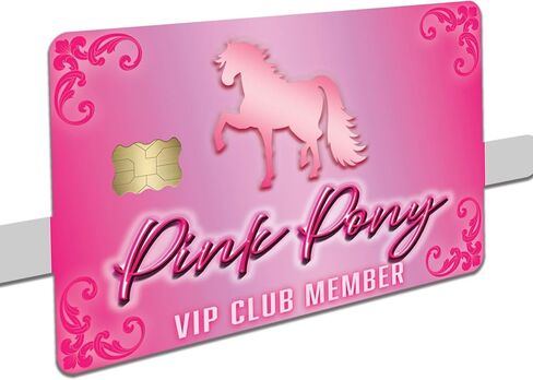 غطاء ملصق جلدي لبطاقة الائتمان مكون من قطعتين - عضو Vip Pony Pink مضحك - ملصقات فينيل متينة للبطاقات in Kuwait
