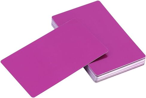 Metal Business Cards, Aluminum Alloy, Blank Engraved, 86x54mm, 50 Pieces, Multiple Colors Available in Saudi Arabia