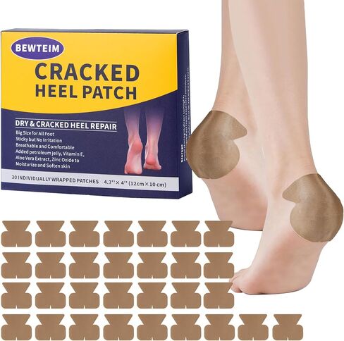 30 عبوة من 30 قطعة من رقع لاصقة لعلاج تشقق الكعب مقاس 11.43 سم × 10.16 سم in Kuwait