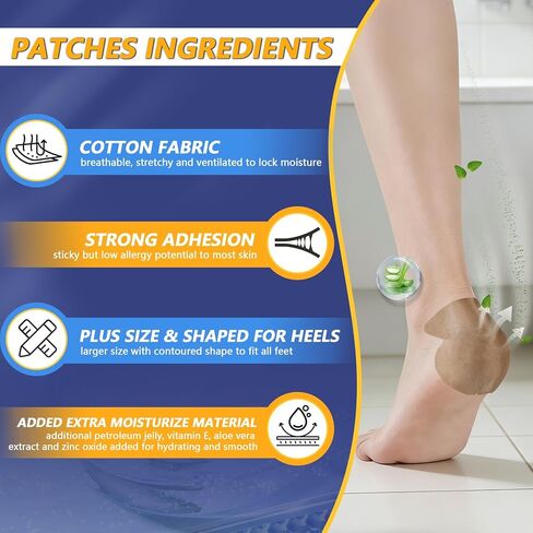 30 عبوة من 30 قطعة من رقع لاصقة لعلاج تشقق الكعب مقاس 11.43 سم × 10.16 سم in Kuwait