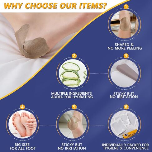 30 عبوة من 30 قطعة من رقع لاصقة لعلاج تشقق الكعب مقاس 11.43 سم × 10.16 سم in Kuwait