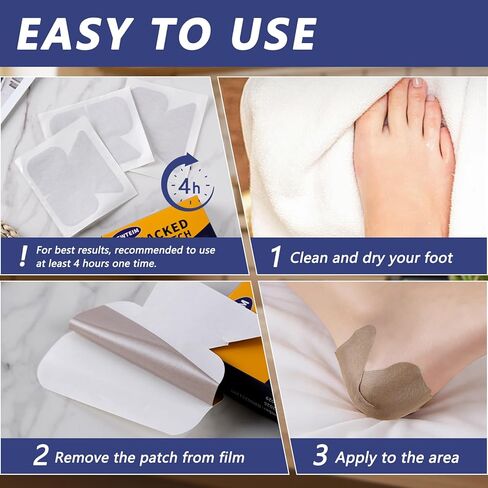 30 عبوة من 30 قطعة من رقع لاصقة لعلاج تشقق الكعب مقاس 11.43 سم × 10.16 سم in Kuwait