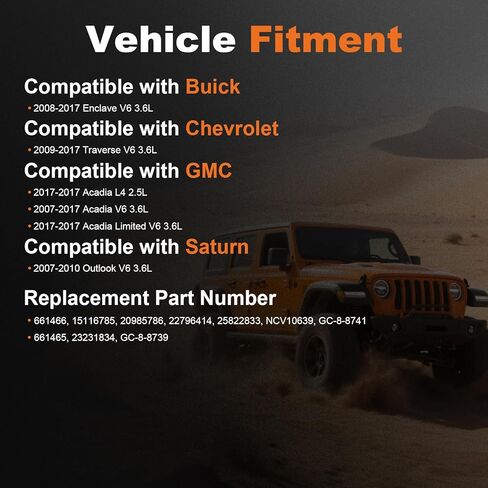 زوج ODM مجموعة عمود المحور الأمامي الأيسر والأيمن مناسبة لجيب Buick 08-17، لسيارة شيفروليه 09-17 ترافيرس، لسيارة GMC 07-17 Acadia، 17 Acadia Limited، لـ Saturn 07-10 Outlook V6 3.6L 661466 661465 in Kuwait