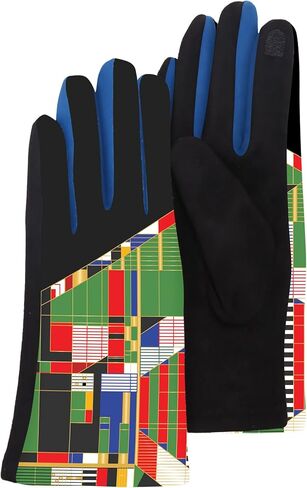 قفازات RainCaper Frank Lloyd Wright النسائية للرسائل النصية قفازات دافئة تعمل باللمس لجميع المواسم، وقفازات السفر والمتحف والأزياء (ستارة التلال) in Kuwait