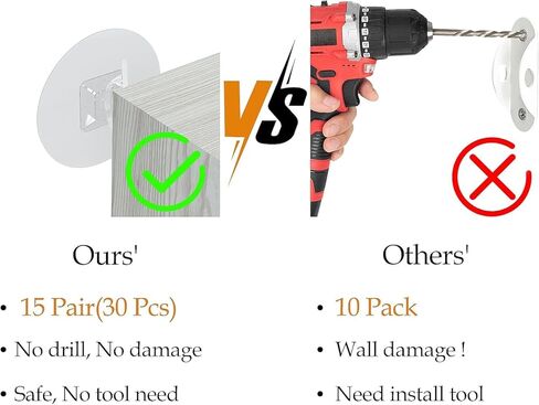 Furniture Anchors (20 Pack) No Drill Upgraded Furniture Straps for Baby Proofing, Self-Adhesive Secure 168 Pound Furniture Prevent Falling Anti Tip Earthquake Straps for Child Safety (Glazed) in Kuwait