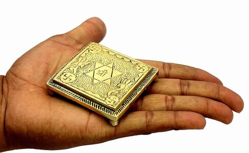 eSplanade Brass Pooja Mandir Chowki God's Stool - Puja Articles - 2.6" Inches (Very Small) in Saudi Arabia