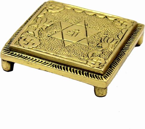 eSplanade Brass Pooja Mandir Chowki God's Stool - Puja Articles - 2.6" Inches (Very Small) in Saudi Arabia