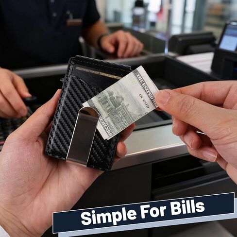 Wallet for Men Wallet with Slim Pop Up Card Holder 9-20 Cards, Mens Wallet Card Holder Smart Card Wallet, Metal Aluminum Credit Card Holder Bifold Wallet in Saudi Arabia
