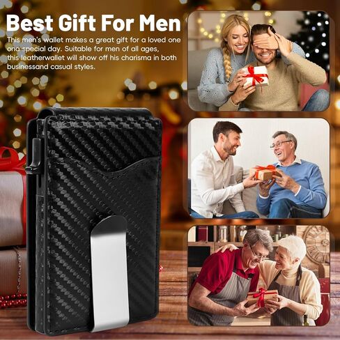 Wallet for Men Wallet with Slim Pop Up Card Holder 9-20 Cards, Mens Wallet Card Holder Smart Card Wallet, Metal Aluminum Credit Card Holder Bifold Wallet in Saudi Arabia
