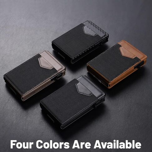 Wallet for Men Wallet with Slim Pop Up Card Holder 9-20 Cards, Mens Wallet Card Holder Smart Card Wallet, Metal Aluminum Credit Card Holder Bifold Wallet in Saudi Arabia
