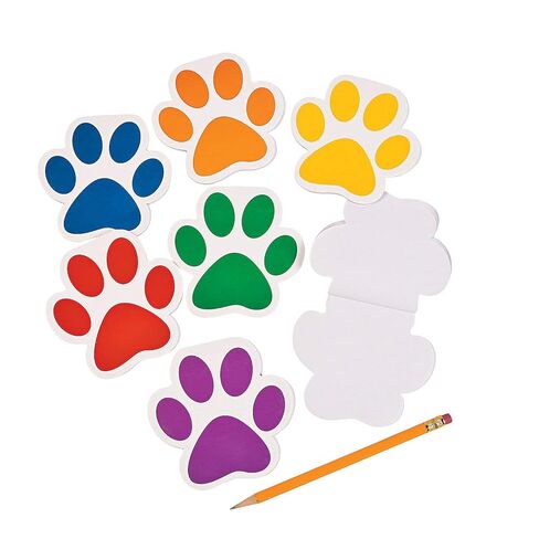 Fun Express Paw Print Notepads - 24 Pieces - Educational And Learning Activities For Kids in Saudi Arabia