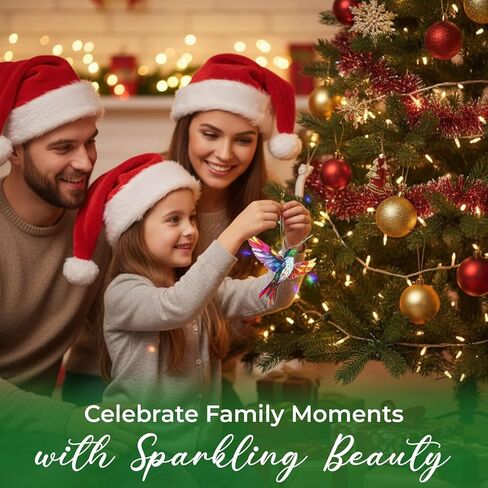 زخرفة الطائر الطنان، زخرفة الزجاج الملون الطائر الطنان، زينة عيد الميلاد، ديكور عيد الميلاد، الحلي لشجرة عيد الميلاد in Kuwait