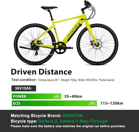 Yose Power 36V 10Ah Ebike Battery Eletric Bicycle Bike Down Tube Battery Reention Black Eagle Ebike Without Charger Compatible with AVENTON for Soltera.2/ Soltera.2 Step-Through in Kuwait