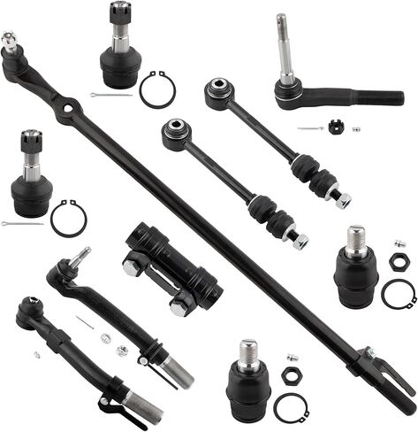 BOXI 11pcs Suspension Kit 3 Front Outer Tie Rod End 1 Tie Rod Adjusting Sleeve 1 Tie Rod Drag Link 2 Lower 2 Upper Ball Joint 2 Sway Bar fit 2005-2007 for Ford F-250 F-350 Super Duty K80026 DS80749 in Saudi Arabia